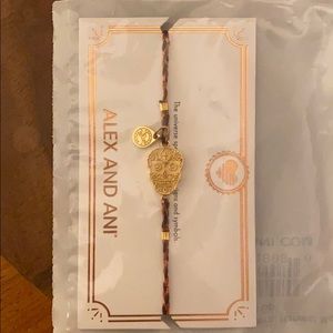 NWT Alex and Ani Calavera bracelet (gold plated)